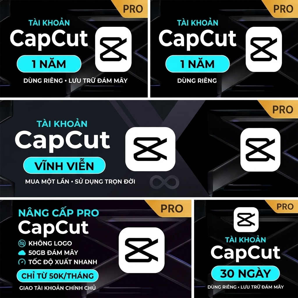 Hỗ trợ CapCut Pro Giá Rẻ Có Bảo Hành 30 ngày